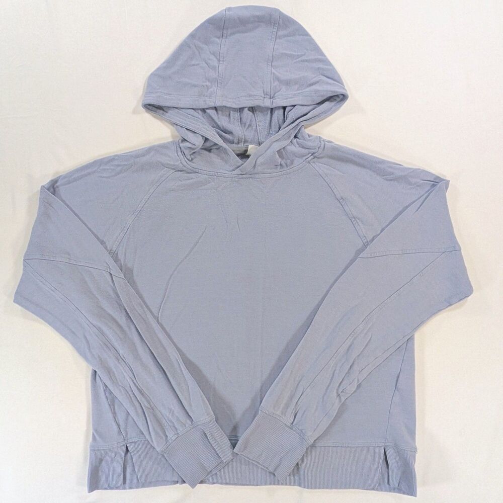 All In Motion Hoodie Women size ed Light Blue Lightweight Pullover Thumbholes